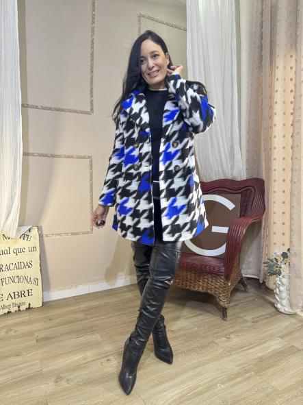 ABRIGO PATA DE GALLO AZUL [0]