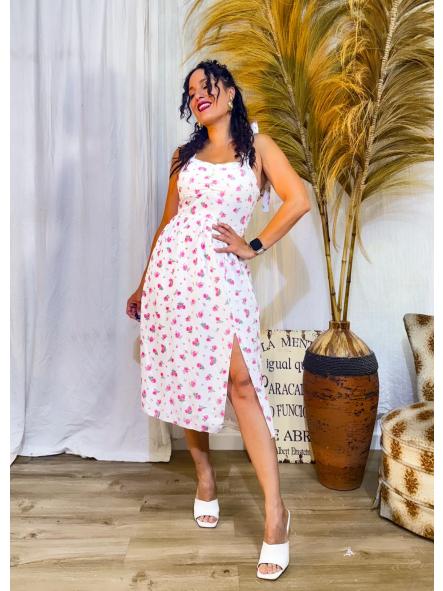 VESTIDO DULCE FLORES ROSAS 