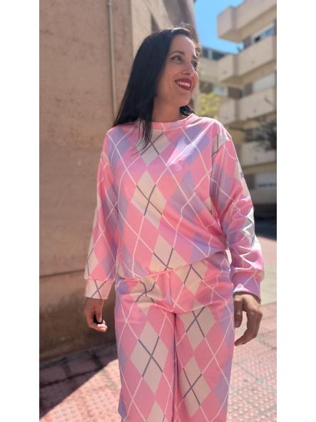 CHANDAL ROMBOS ROSA [0]