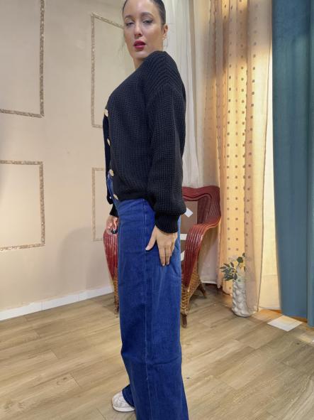 REBECA NEGRA BOTONES DORADOS [2]