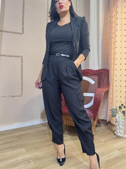 PANTALON BARREL TELA NEGRO [0]