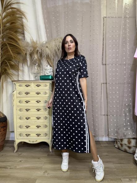 VESTIDO LARGO ADID TOPO NEGRO [1]