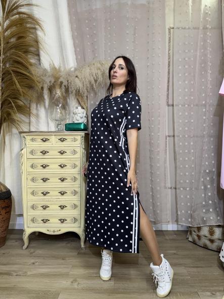 VESTIDO LARGO ADID TOPO NEGRO [0]