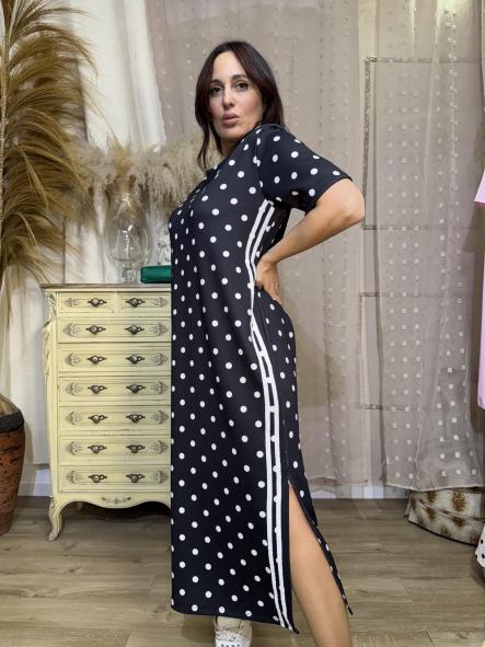 VESTIDO LARGO ADID TOPO NEGRO [2]