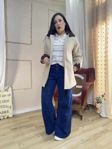 CHAQUETA BEIG BOTONES DORADOS