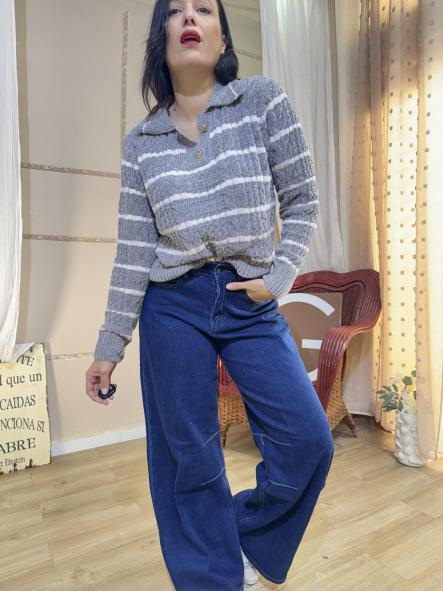 JERSEY CHINILLA RAYAS GRIS [1]