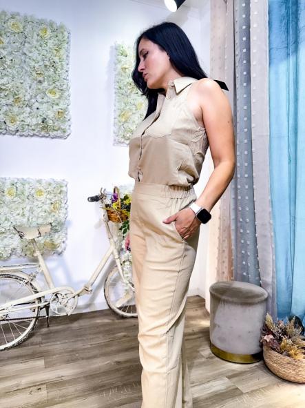 CONJUNTO PANTALON CAMISA MARRON  [1]