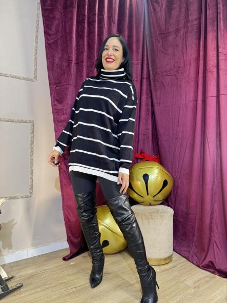 JERSEY OBERSAY RAYAS NEGRO [0]