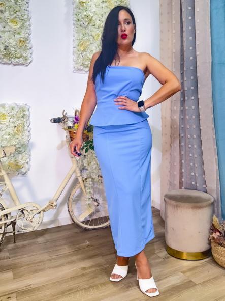 Conjunto  azul evento (fiesta)