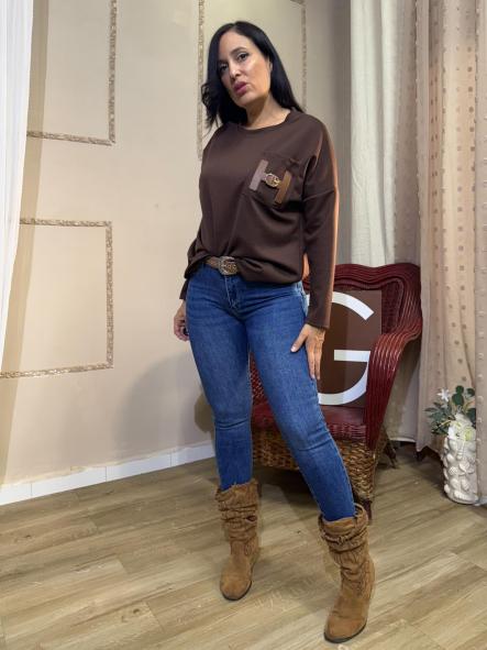 SUDADERA H MARRON [0]