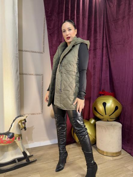 CHALECO VERDE REVERSIBLE