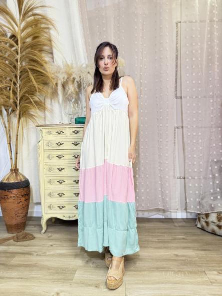 VESTIDO LARGO CORTE EVASE [1]