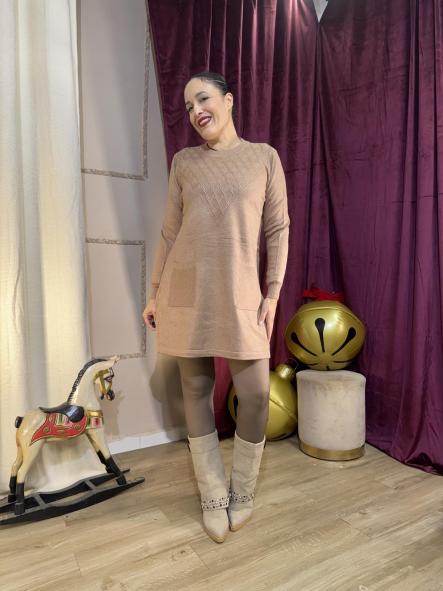 VESTIDO CAMEL DE PUNTO [1]