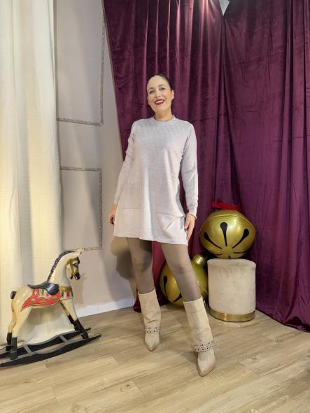 VESTIDO BEIG DE PUNTO [2]