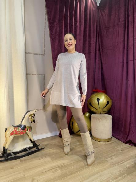 VESTIDO BEIG DE PUNTO [1]