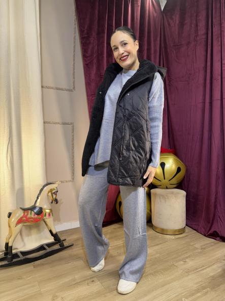 CHALECO NEGRO REVERSIBLE