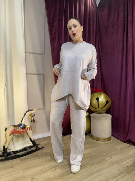 CONJUNTO GRIS CLARITO JERSEY OBERSAY CORAZONCITOS [1]