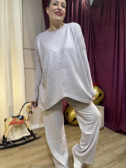 CONJUNTO GRIS CLARITO JERSEY OBERSAY CORAZONCITOS [2]