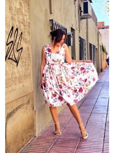 VESTIDO  MIDI FLORES [0]