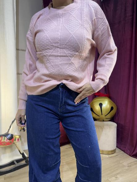 JERSEY ROSA DE LANA CON HILOS BRILLANTES [1]