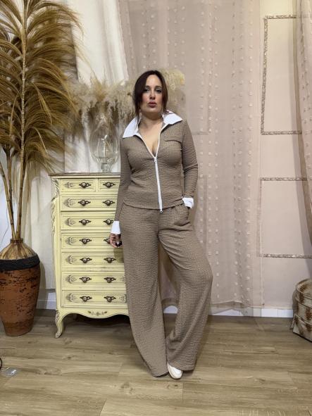 CONJUNTO SOBRECAMISA MARRON [1]