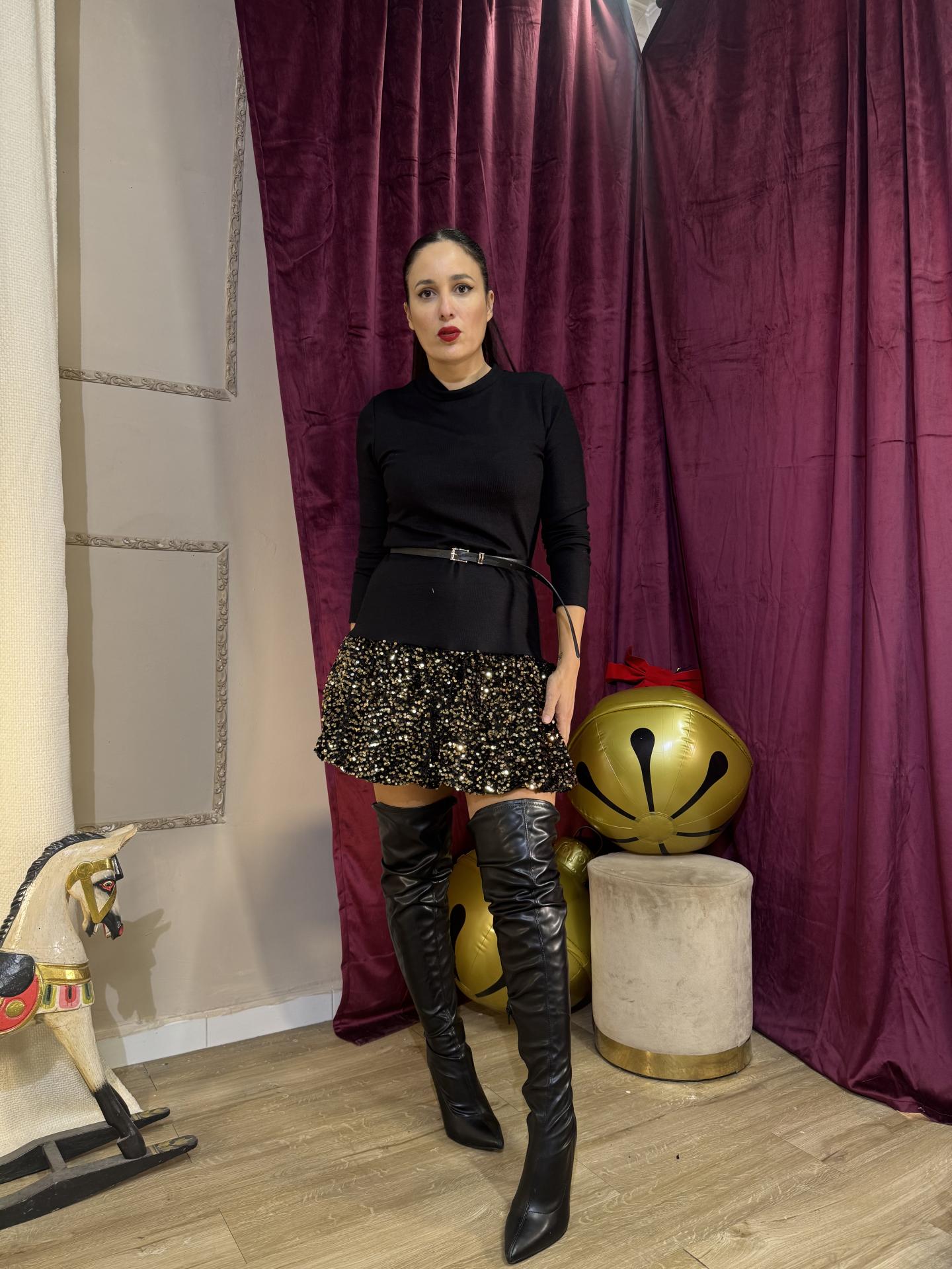 VESTIDO P-PLUM NEGRO (FIESTA)