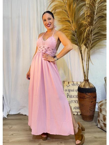 vestido rosa ganchillo  [1]