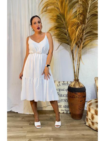 VESTIDO CUQUI  BLANCO