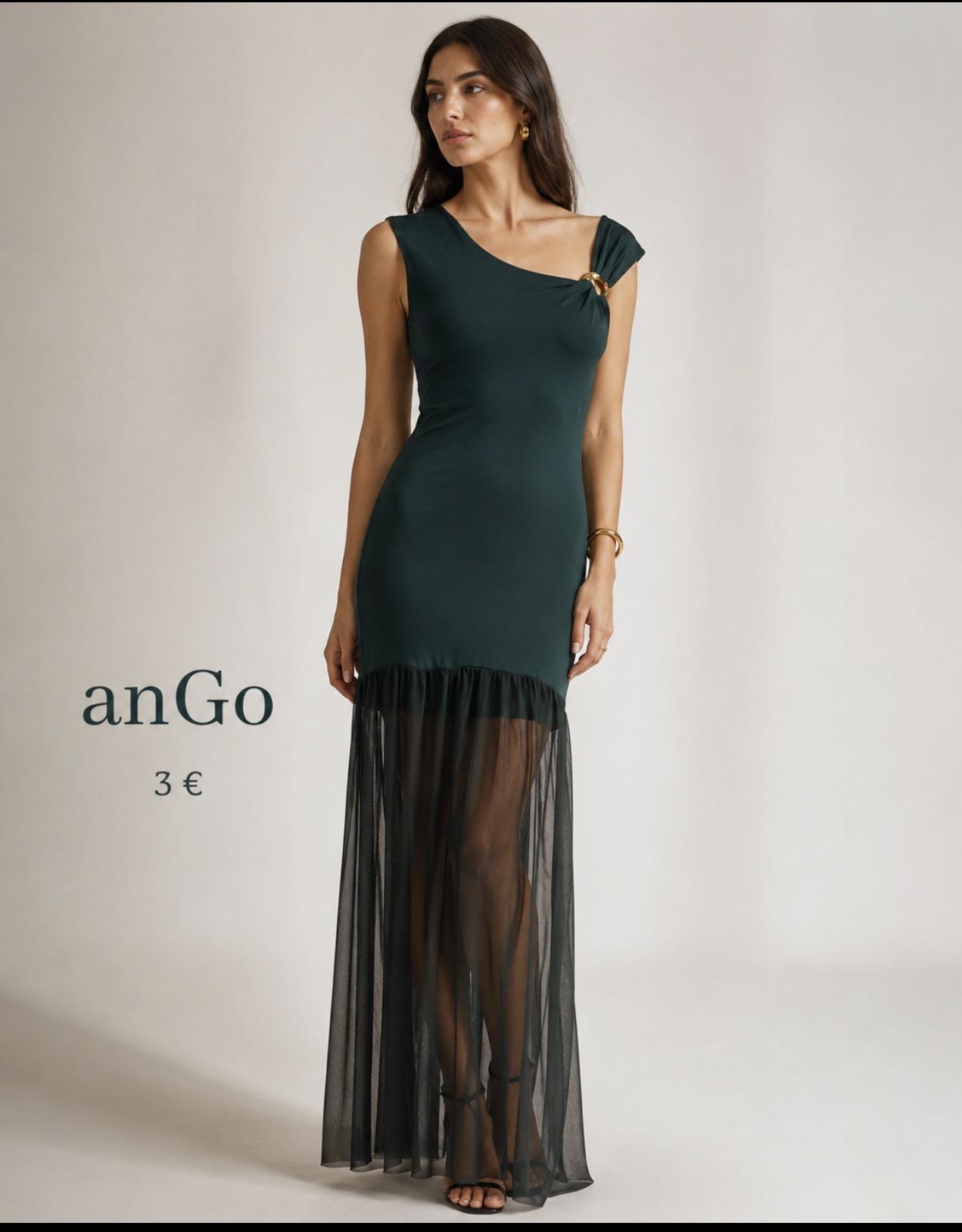VESTIDO TULL VERDE