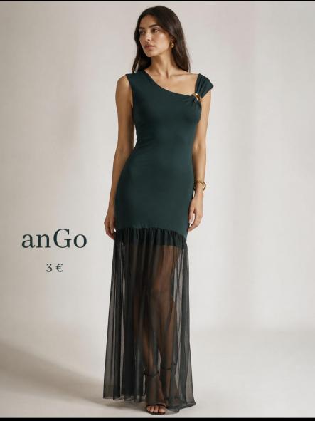 VESTIDO  TULL VERDE [0]