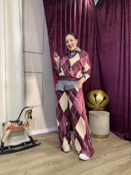 CONJUNTO ROMBOS GRANATE [3]