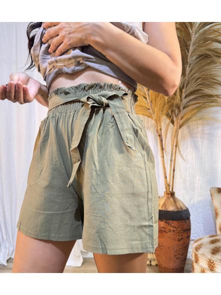 PANTALON CORTO VERDE GOMA EN CINTURA [1]