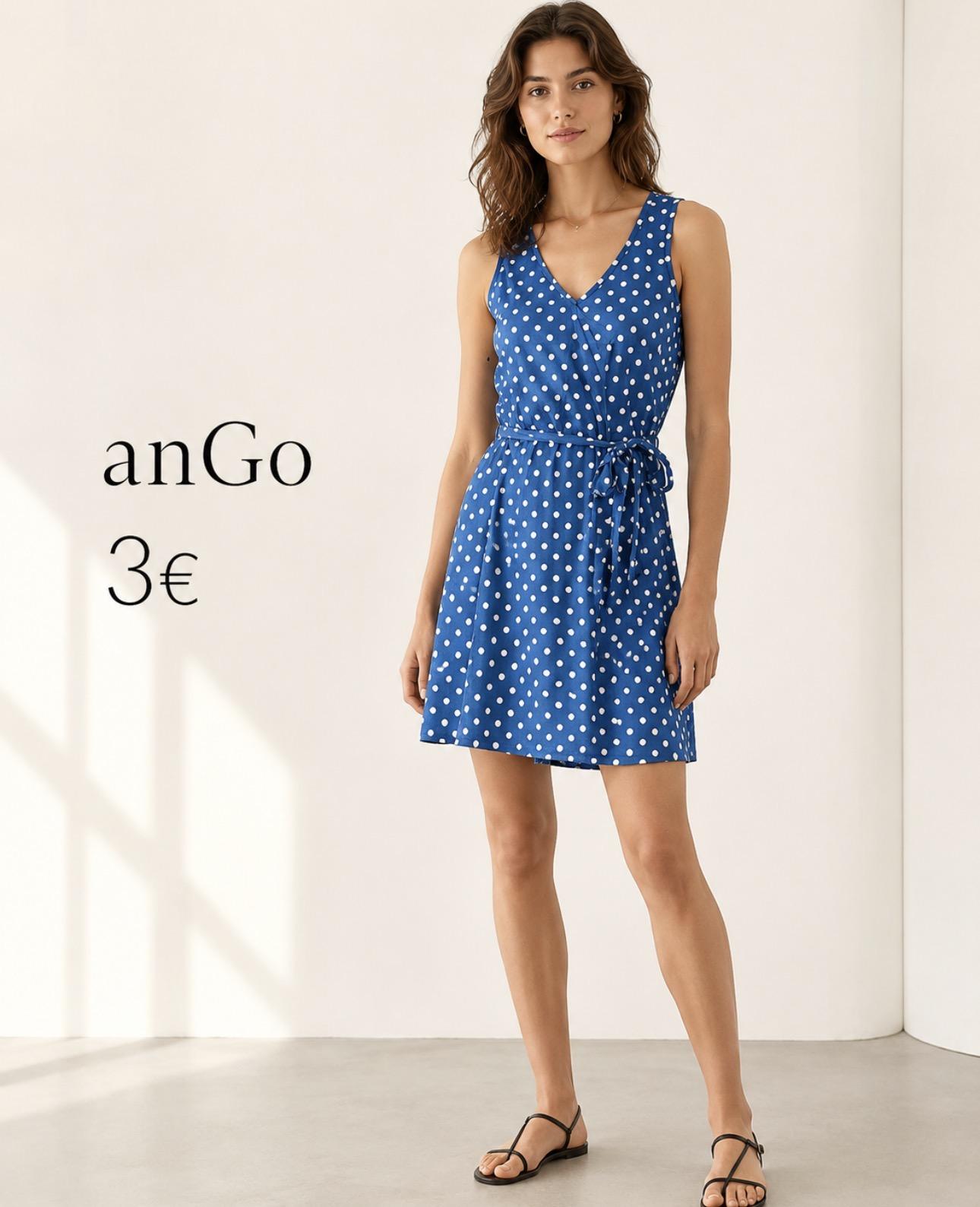 VESTIDO LUNARES AZUL