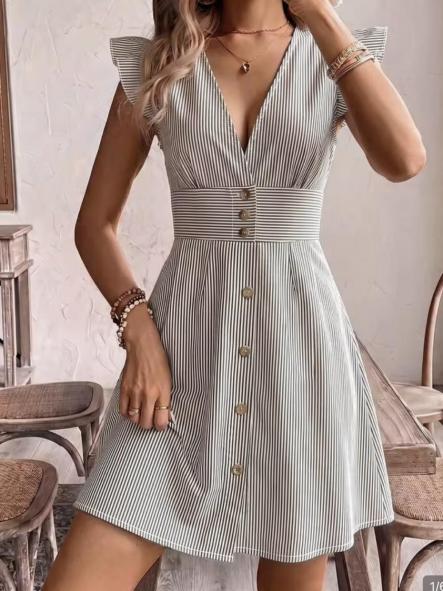 VESTIDO  RAYAS NAVY CORTO NEGRO [0]