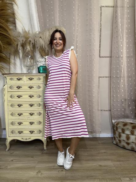 VESTIDO rayas  ROSA [1]