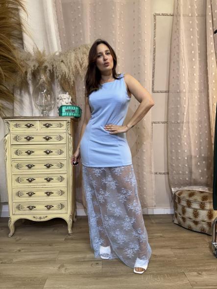 VESTIDO LARGO ENCAJE AZUL [1]