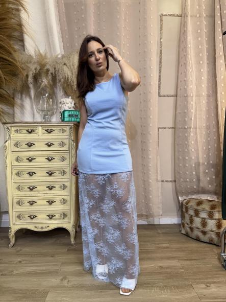 VESTIDO LARGO ENCAJE AZUL [4]