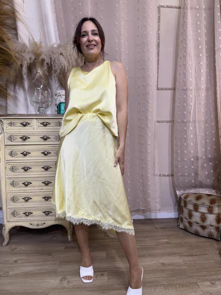 CONJUNTO FALDA Y TOP AMARILLO  [0]