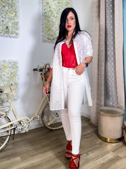 CAMISA LARGA MANGA LARGA BLANCA [0]