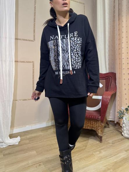 SUDADERA LONG COLOR NEGRO [1]