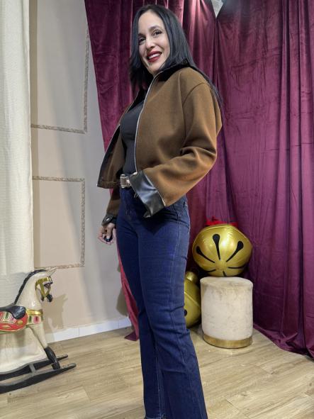 BOMBER DE PAÑO MARRON [0]