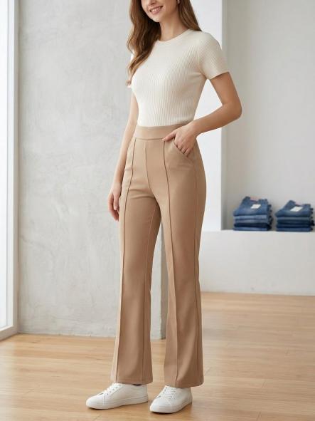 PANTALON BEIG CAMPANA [0]