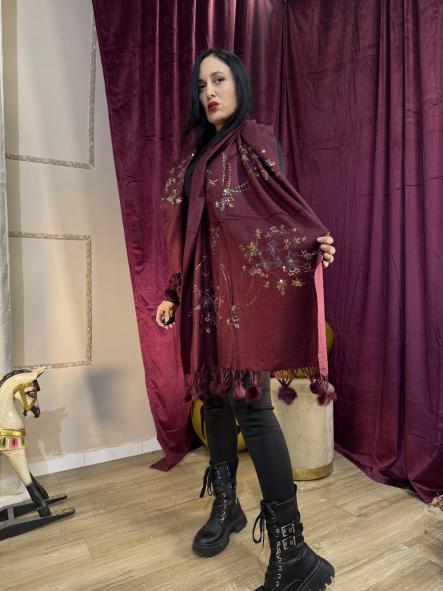 BUFANDA BRILLI GRANATE [1]