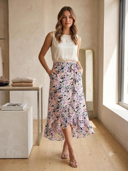 FALDA CRUSADA FLORES