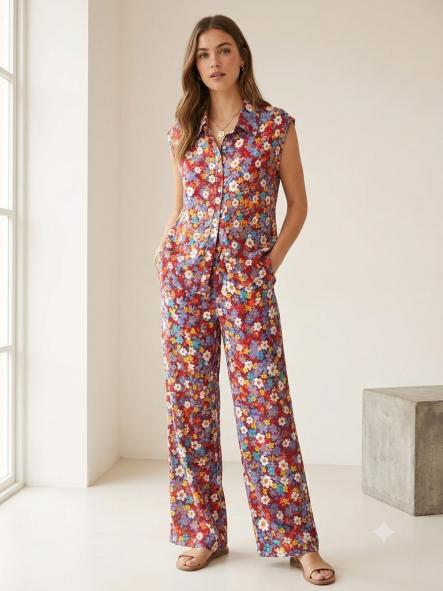 CONJUNTO FLORES ROJO [0]
