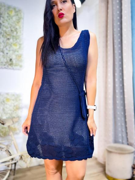 VESTIDO BOLSITO PUNTO AZUL MARINO [0]