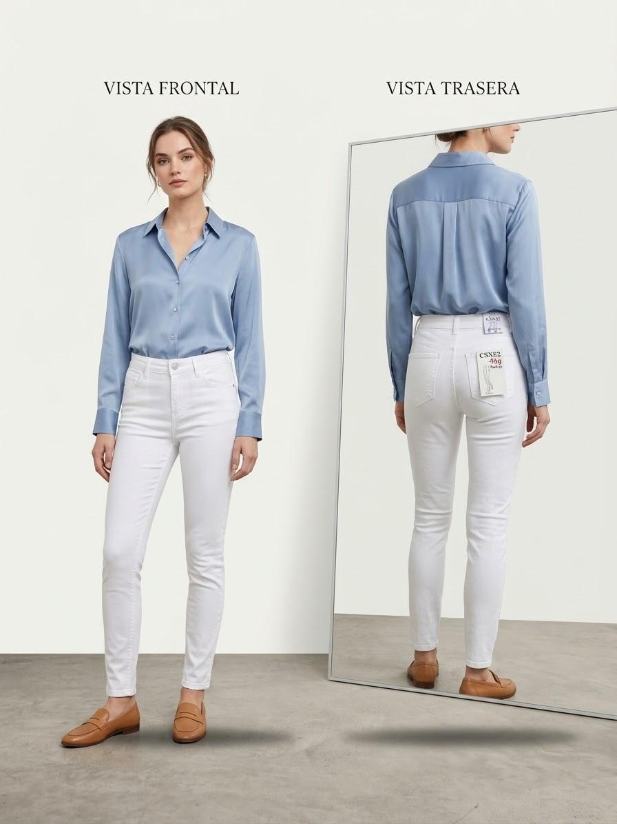 PANTALON vaquero blanco