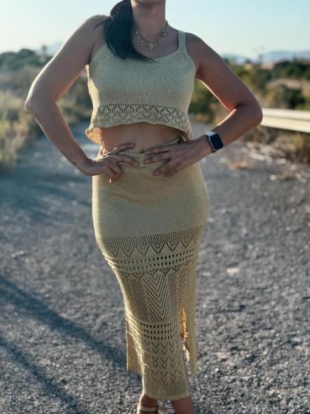 CONJUNTO DE HILO DORADO