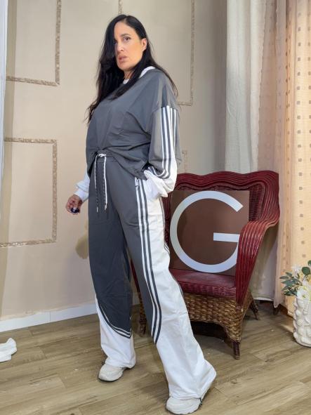 CHANDAL FRANJA BLANCA GRIS [0]