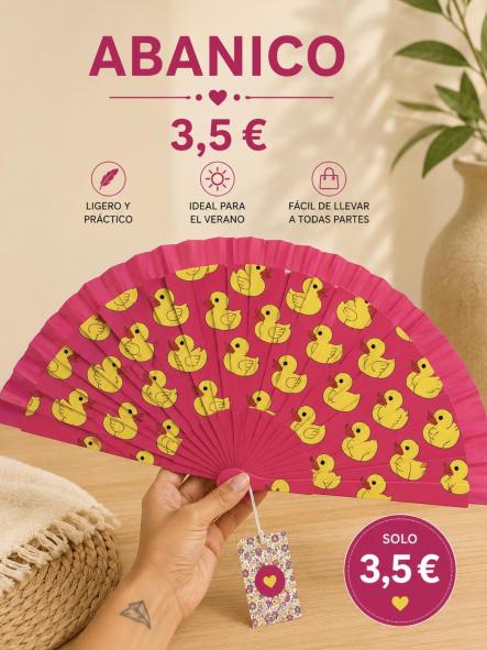 ABANICO  PATOS ROSA [0]